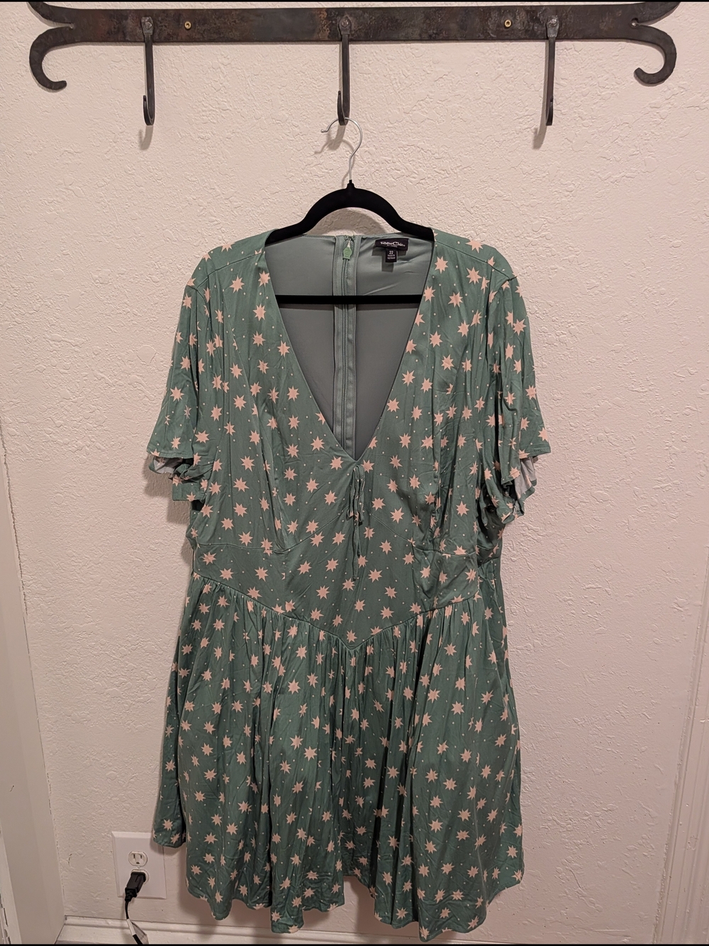 torrid Sage Green Star Print Mini Dress